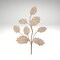 27" Taupe Beaded Iced Holly Leaf Pick – Glitter Christmas Greenery Stem for Wreaths & Holiday Decor-MTX75967-TAUP